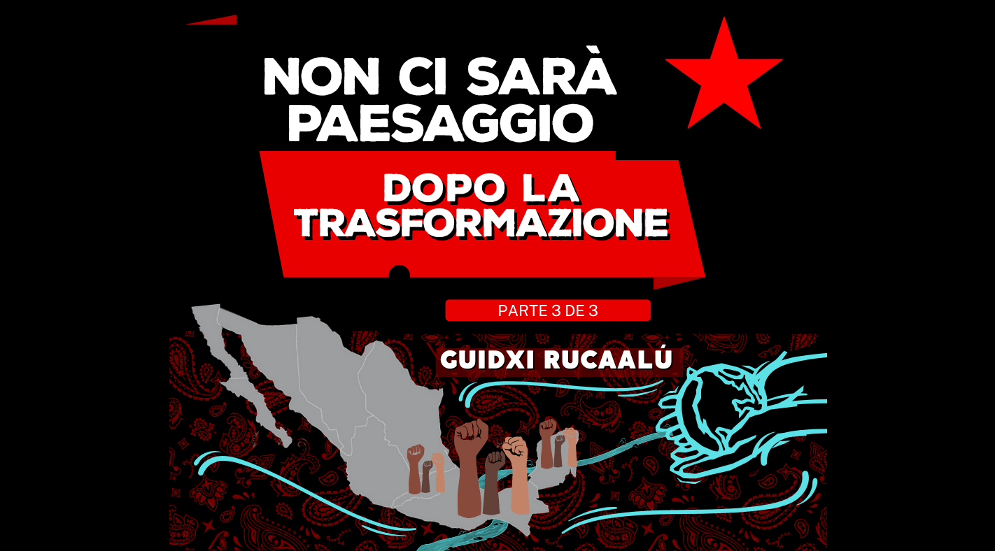 NON CI SARÀ PAESAGGIO DOPO LA TRASFORMAZIONE – Parte 3 di 3 – Guidxi Rucaalú