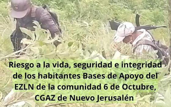 Aggressioni e minacce contro le Basi d’Appoggio Zapatiste di Nuevo Jerusalén